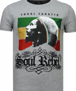 T-shirt Heren - Soul Rebel - Grijs