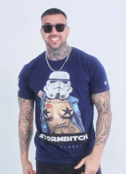 T-shirt Heren - Stormbitch - Blauw