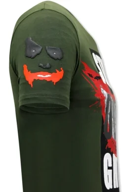 T-shirt Heren - Straight Outta Ghetto - Groen