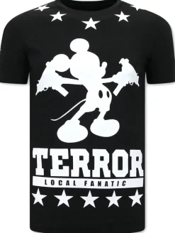 T-shirt Heren - Terror Mouse - Zwart