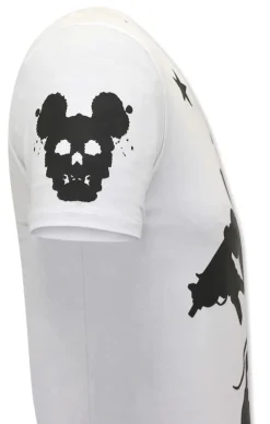 T-shirt Heren - Terror Mouse - Wit