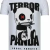 T-shirt Heren - Terror Panda - Wit