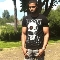 T-shirt Heren - Terror Panda - Zwart