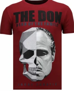 T-shirt Heren - The Don Skull - Bordeaux