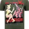 T-shirt Heren - The Playtoy Mansion - Groen