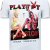 T-shirt Heren - The Playtoy Mansion - Wit