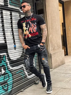 T-shirt Heren - The Playtoy Mansion - Zwart