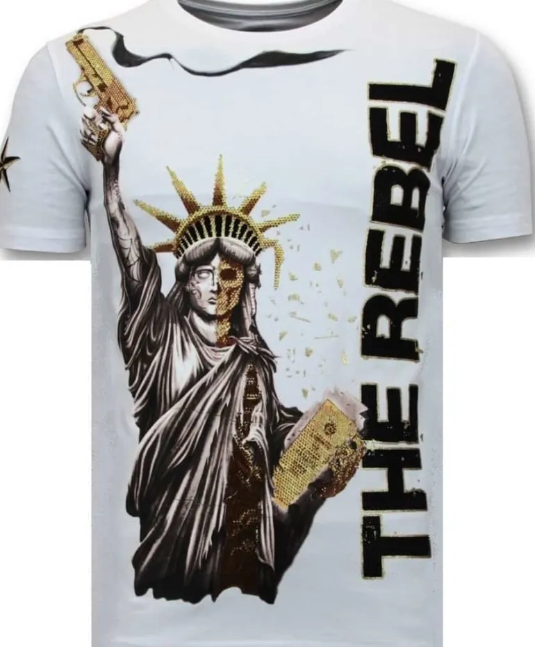 T-shirt Heren - The Rebel - Wit