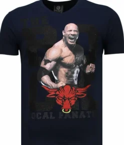 T-shirt Heren - The Rock - Blauw