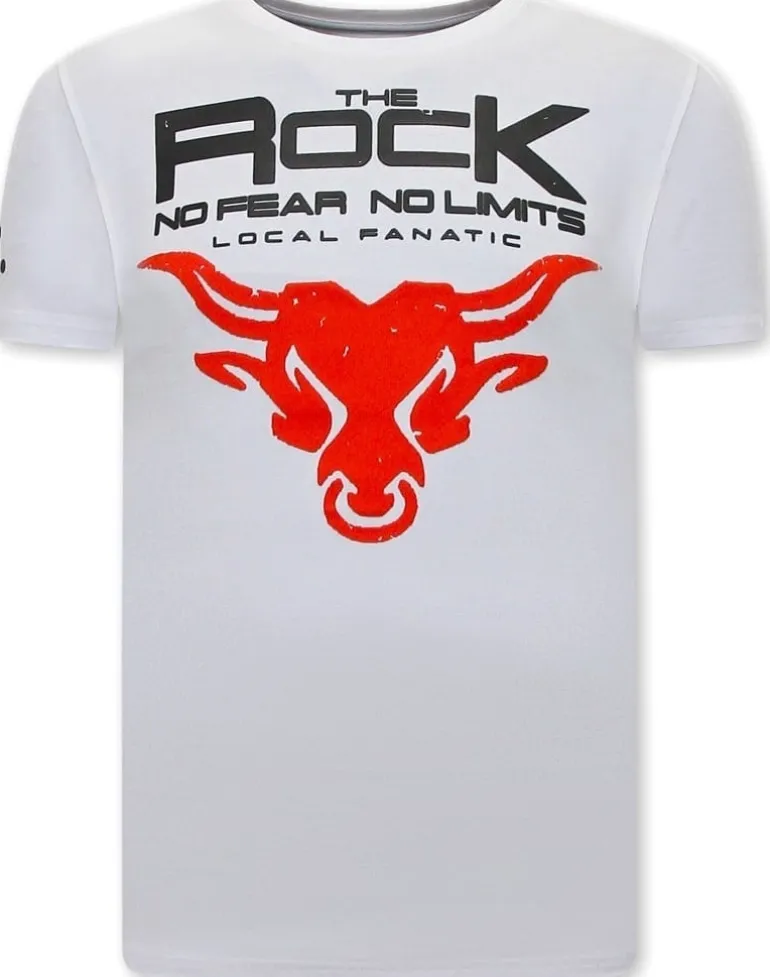 T-shirt Heren - The Rock - Wit