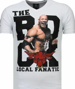 T-shirt Heren - The Rock - Wit