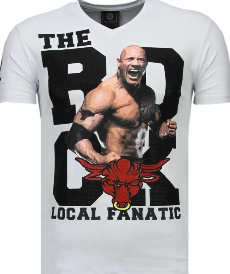 T-shirt Heren - The Rock - Wit