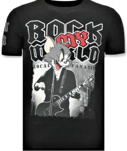 T-shirt Heren - Tomcat Rock My World - Zwart