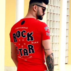 T-shirt Heren - Tomcat Rock My World - Rood