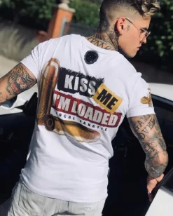 T-shirt Heren - Trust No Bitch - Wit