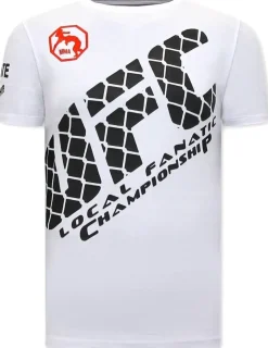 T-shirt Heren - UFC Wire Fence - Wit