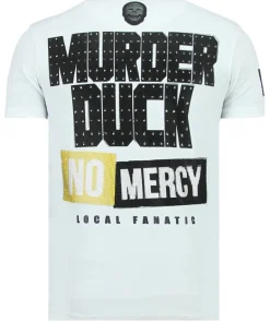 T-shirt Heren - Villain Duck - Wit