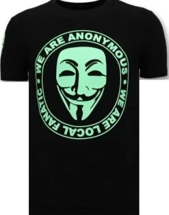 T-shirt Heren - We Are Anonymous - Zwart