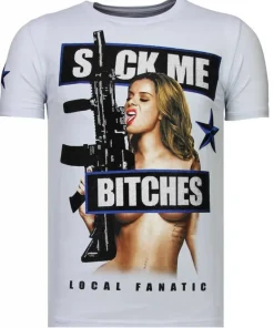 T-shirt Heren - Young Rich Famous - Wit